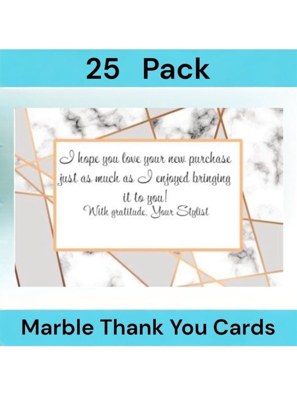 25 4X6 Marble Thank You Cards PRICE IS FIRM
